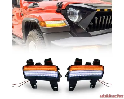 American Modified Sequential Turn Signals - Smoked Jeep Wrangler JL | Gladiator JT 2018-2024 - AMJPCC00601
