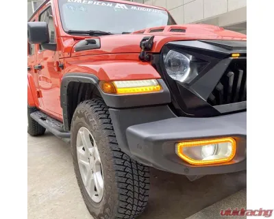 American Modified Sequential Turn Signals - Smoked Jeep Wrangler JL | Gladiator JT 2018-2024 - AMJPCC00601