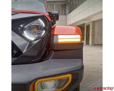 American Modified Sequential Turn Signals - Smoked Jeep Wrangler JL | Gladiator JT 2018-2024 - AMJPCC00601