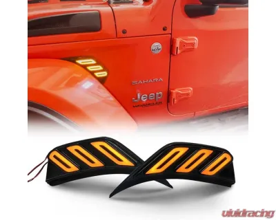 American Modified Front Fender Side Marker Lights With Sequenal Turn Signal - AMJPCC00803