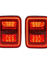 American Modified Smoked Black LED Tail Lights Jeep Gladiator JT 2019-2024                                     - AMJPEC00201 - Image 2