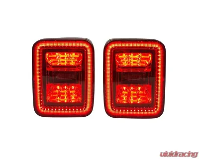 American Modified Smoked Black LED Tail Lights Jeep Gladiator JT 2019-2024 - AMJPEC00201