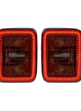 American Modified Smoked Black LED Tail Lights Jeep Gladiator JT 2019-2024                                     - AMJPEC00201 - Image 3
