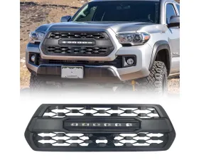 American Modified Mesh Grille With LED Off-Road Lights Matte Black Toyota Tacoma 2016-2022