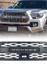 American Modified Mesh Grille With LED Off-Road Lights Matte Black Toyota Tacoma 2016-2022                                     - AMTYTAA00101 - Image 9