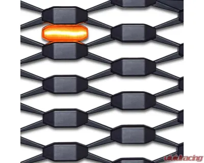 American Modified Mesh Grille With Amber Lights Matte Black Toyota Tacoma 2016-2022 - AMTYTAA00103