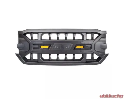 American Modified Armor Grille with Amber Lights & Emblem Base Chevrolet Silverado 1500 | Silverado 1500 LD 2016-2019 - AMCHCA00121