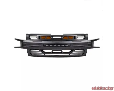 American Modified Armor Grille with Off-Road Lights - Matte Black Chevrolet Silverado 1500 2019-2021 - AMCHCA00124