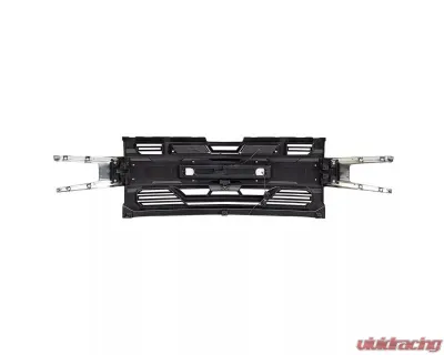 American Modified Armor Glossy Black and Chrome Grille with Off-Road Lights Chevrolet Silverado 1500 2019-2021 - AMCHCA00126