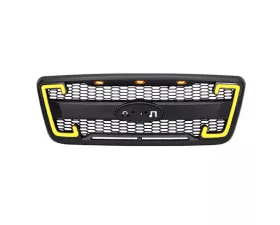 American Modified Mesh Grille with Amber Lights | DRL & Turn Signal Lights & Emblem Base Ford F-150 2004-2008