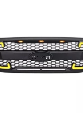 American Modified Mesh Grille with Amber Lights | DRL & Turn Signal Lights & Emblem Base Ford F-150 2004-2008                                     - AMFMAA00142 - Image 2