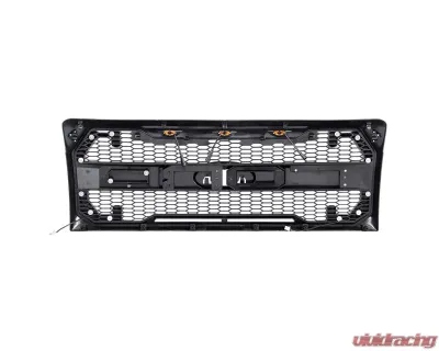 American Modified Mesh Grille with Amber Lights | DRL & Turn Signal Lights & Emblem Base Ford F-150 2009-2014 - AMFMAA00143
