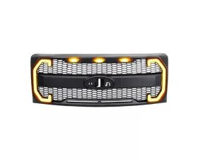 American Modified Mesh Grille with Amber Lights | DRL & Turn Signal Lights & Emblem Base Ford F-150 2009-2014