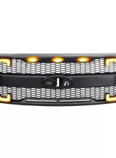 American Modified Mesh Grille with Amber Lights | DRL & Turn Signal Lights & Emblem Base Ford F-150 2009-2014                                     - AMFMAA00143 - Image 2