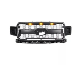 American Modified Raptor Style Mesh Grille with Amber Lights Ford F-150 2018-2020