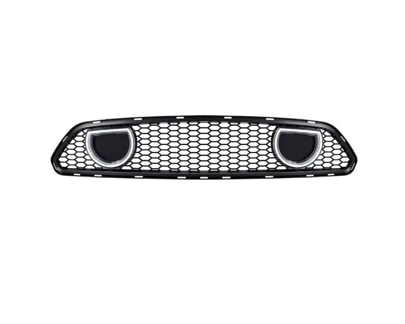 American Modified Matte Black  Mach 1 Style Upper Grille with LED DRL and Turn Signal Ford Mustang GT | EcoBoost | V6 2015-2017 - AMFMCA00615