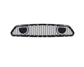 American Modified Matte Black  Mach 1 Style Upper Grille with LED DRL and Turn Signal Ford Mustang GT | EcoBoost | V6 2015-2017