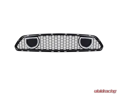 American Modified Matte Black  Mach 1 Style Upper Grille with LED DRL and Turn Signal Ford Mustang GT | EcoBoost | V6 2015-2017 - AMFMCA00615