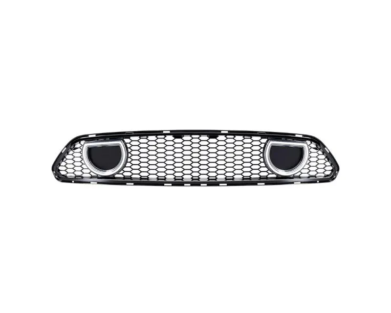 American Modified Glossy Black  Mach 1 Style Upper Grille with LED DRL and Turn Signal Ford Mustang GT | EcoBoost | V6 2015-2017 - AMFMCA00617