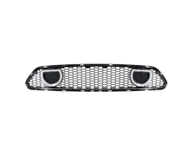 American Modified Glossy Black  Mach 1 Style Upper Grille with LED DRL and Turn Signal Ford Mustang GT | EcoBoost | V6 2015-2017