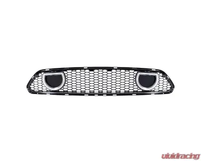 American Modified Glossy Black  Mach 1 Style Upper Grille with LED DRL and Turn Signal Ford Mustang GT | EcoBoost | V6 2015-2017 - AMFMCA00617