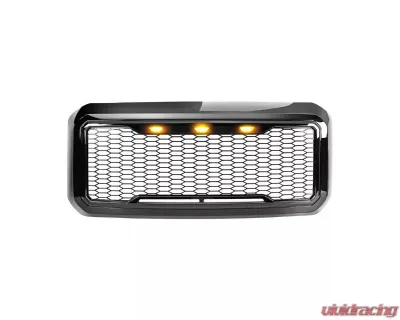 American Modified Raptor Style Mesh Grille with Amber Lights Ford F-250 | F-350 Super Duty 2011-2016 AMFMFA00125 - AMFMFA00125