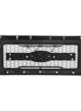 American Modified Raptor Style Mesh Grille with Amber Lights & Emblem Base Ford F-250 | 350 Super Duty 2011-2016                                     - AMFMFA00126 - Image 2