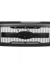 American Modified Raptor Style Mesh Grille with Amber Lights & Emblem Base Ford F-250 | 350 Super Duty 2011-2016                                     - AMFMFA00126 - Image 2