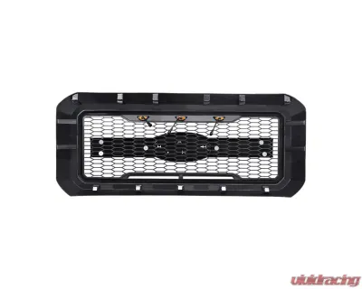 American Modified Raptor Style Mesh Grille with Amber Lights Ford F-250 | F-350 Super Duty 2011-2016 AMFMFA00127 - AMFMFA00127