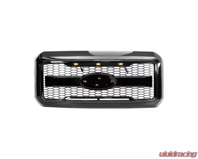 American Modified Raptor Style Mesh Grille with Amber Lights Ford F-250 | F-350 Super Duty 2011-2016 AMFMFA00127 - AMFMFA00127