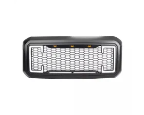 American Modified Raptor Style Mesh Grille with Amber Lights | DRL & Turn Signal Lights Ford F-250 | F-350 Super Duty 2011-2016