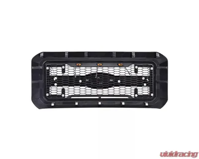 American Modified Raptor Style Mesh Grille with Amber Lights | DRL & Turn Signal Lights & Emblem Base Ford F-250 | 350 Super Duty 2011-2016 - AMFMFA00130
