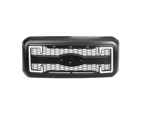 American Modified Raptor Style Mesh Grille with Amber Lights | DRL & Turn Signal Lights & Emblem Base Ford F-250 | 350 Super Duty 2011-2016