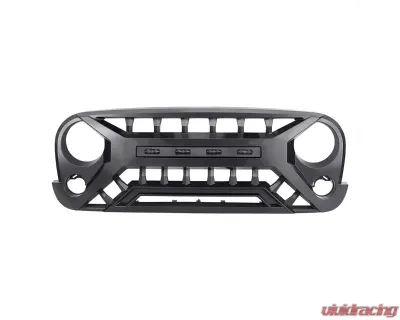 American Modified Armor Matte Black Grille with Off-Road Lights Jeep Wrangler JK 2007-2018 - AMJPAA00134