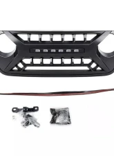 American Modified Armor Grille with LED Off-Road Lights - Matte Black Jeep Wrangler JL | Gladiator JT 2018-2025                                     - AMJPCA00124 - Image 2