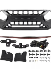 American Modified Armor Matte Black Grille with LED Off-Road Lights Jeep Wrangler JL | Gladiator JT 2018-2025                                     - AMJPCA00125 - Image 3