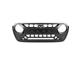 American Modified Armor Matte Black Grille with LED Off-Road Lights Jeep Wrangler JL | Gladiator JT 2018-2025