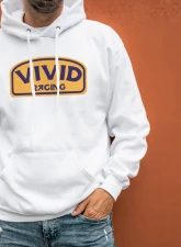 Vivid Racing Retro Race Camel Style White Hoodie                                     - VR-CML-HOODIE-WHT - Image 2