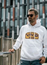 Vivid Racing Retro Race Camel Style White Hoodie                                     - VR-CML-HOODIE-WHT - Image 3