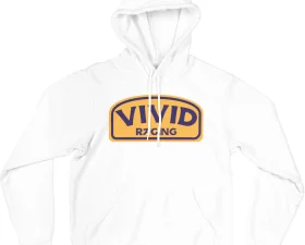 Vivid Racing Retro Race Camel Style White Hoodie