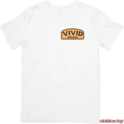 Vivid Racing Retro Race Camel Style White T-Shirt - VR-CML-SHRT-WHT