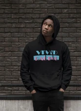 Vivid Racing Miami Vice Style Black Hoodie                                     - VR-MV-HOODIE-BLK - Image 2