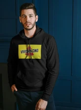 Vivid Racing Retro Race Penn Style Black Hoodie                                     - VR-PZ-HOODIE-BLK - Image 2