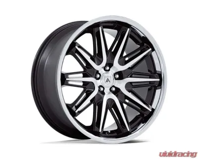 Asanti Black ABL-47 Imperator Wheel 22x9 5x120 27mm Gloss Black Machined w/SS Lip - AB047BS22904927