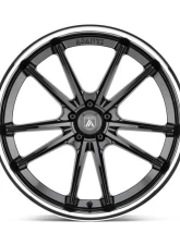 Asanti Black ABL-23 Sigma Wheel 22x9 5x5x115 +15mm Gloss Black Chrome Lip                                     - ABL23-22901515BK - Image 2