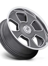 US Mag U125 Boulevard Wheel 20x8 Blank 1mm Matte Gun Metal                                     - U12520800045D - Image 2