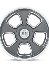 US Mag U125 Boulevard Wheel 20x8 Blank 1mm Matte Gun Metal                                     - U12520800045D - Image 3