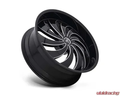 DUB 1PC S242 Cojones Wheel 24x10 Blank +5mm Gloss Black Milled - S242240000+05D