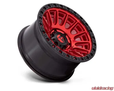 FUEL D834 Cycle Wheel 17x8.5 6x114.3 34mm Candy Red w/ Black Ring - D83417858760