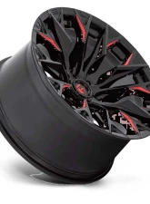 FUEL D823 Flame Wheel 20x10 8x170 -18mm Gloss Black Milled w/Candy Red                                     - D82320001747 - Image 2